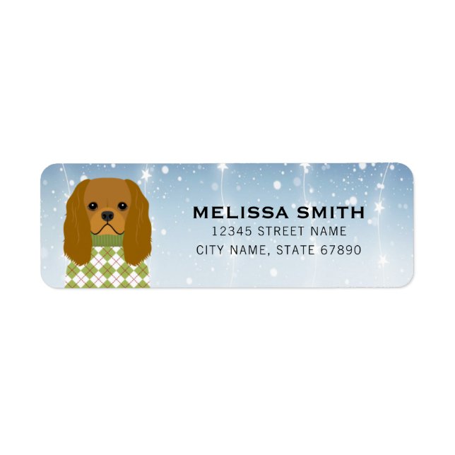 Cavalier King Charles Spaniel Return Address Label (Front)