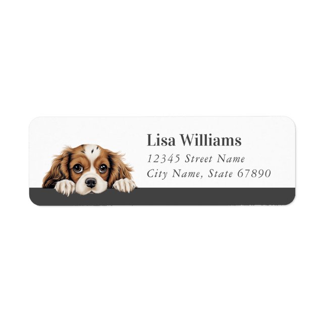 Cavalier King Charles Spaniel Return Address Label (Front)