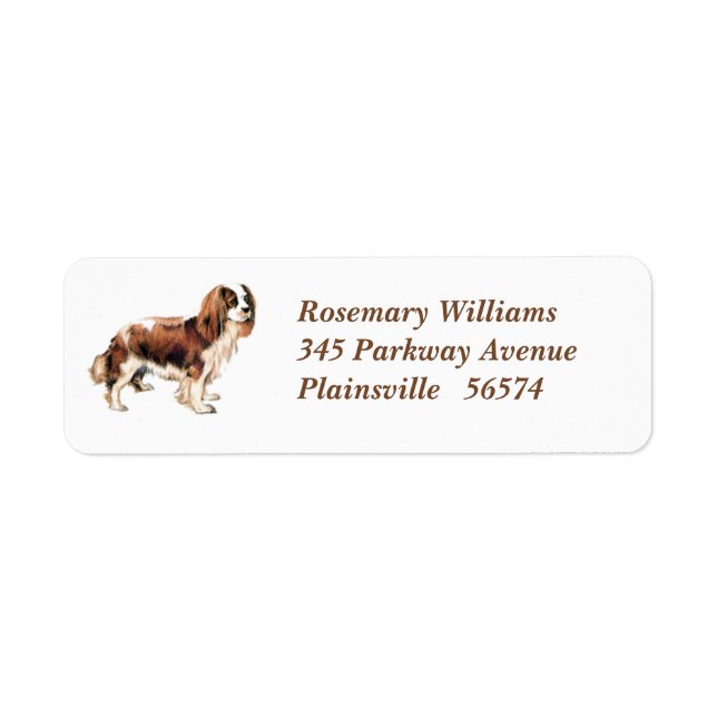 Cavalier King Charles Spaniel Return Address Label (Front)