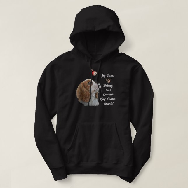 Cavalier King Charles Spaniel Shirt, dog mom, dad  Hoodie (Design Front)