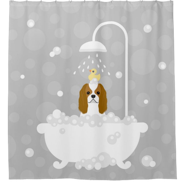 Cavalier King Charles Spaniel Shower Curtain (Front)