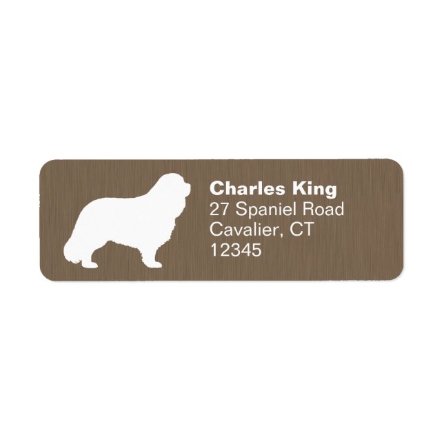 Cavalier King Charles Spaniel Silhouette Adresse (Devant)