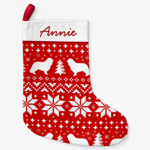 Cavalier King Charles Spaniel Silhouettes Holiday Small Christmas Stocking