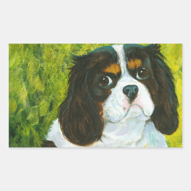 Cavalier King Charles Spaniel Stickers Tags (Front)