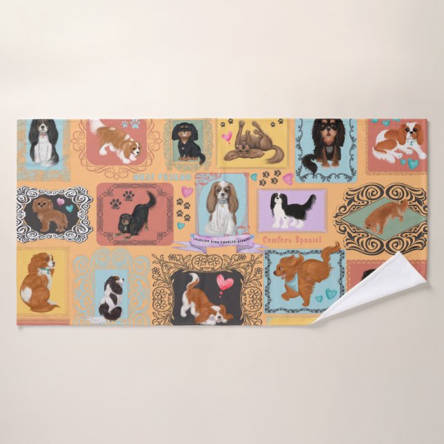 Cavalier King Charles Spaniel Towel (Bath Towel)