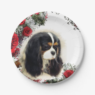 Cavalier King Charles Spaniel - Tri, Plate