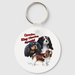 Cavalier King Charles Spaniel Trio 2 - Keychain
