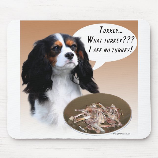 Cavalier King Charles Spaniel Turkey Mouse Pad (Front)