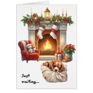 Cavalier King Charles Spaniel Wait for Christmas