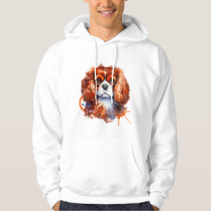 Cavalier King Charles Spaniel Watercolor Art Hoodie