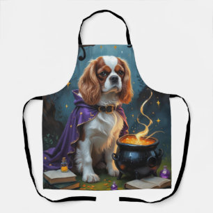 Cavalier King Charles Spaniel Whimsical Halloween Apron