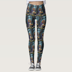 Cavalier King Charles Spaniel Whimsical Halloween  Leggings