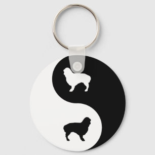 Cavalier King Charles Spaniel Yin Yang Keychain