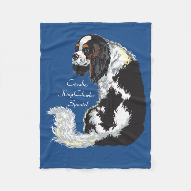 cavalier king charles spaniels fleece blanket (Front)
