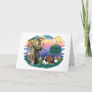Cavalier King Charles Spaniels (four) Card
