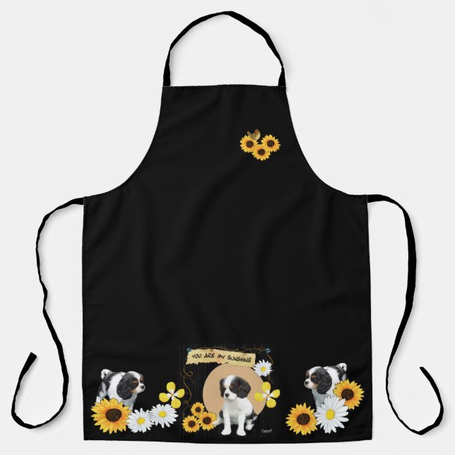 Cavalier King Charles Tri Spaniel-Over Print Apron (Front)