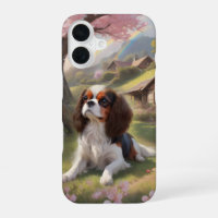 Cavalier King Charles Tricolor Cherry Blossoms