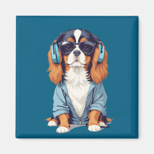 Cavalier King Charles Wearing Hoodie Funny Cool Magnet
