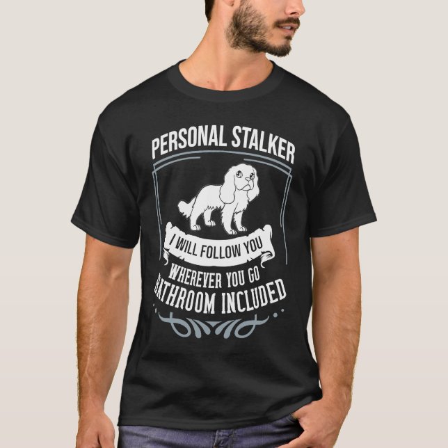 Cavalier King Charlies Spaniel Dog Puppies Owner L T-Shirt (Front)