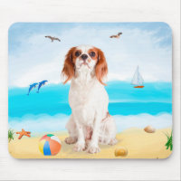 Cavalier King Dog on Beach