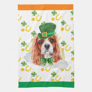 Cavalier King Holiday Home Decor St Patricks Day Kitchen Towel