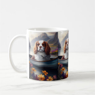 Cavalier King on a Paddle: A Scenic Adventure Coffee Mug