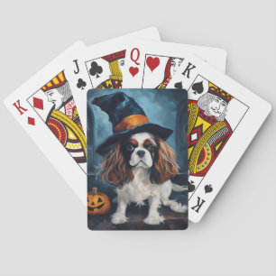 Cavalier King Pumpkins Halloween Scary  Playing Cards