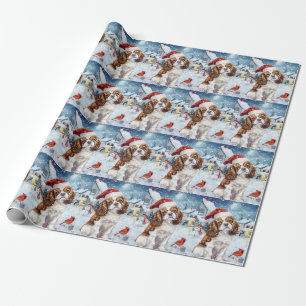 Cavalier King Winter Wonderland Christmas Joy Wrapping Paper