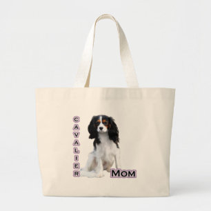 Cavalier Mom 4 Large Tote Bag