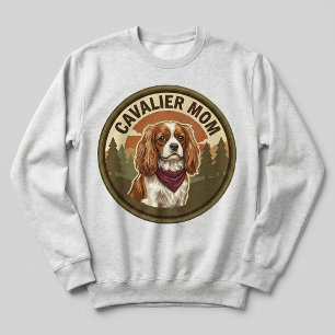 Cavalier Mom Crewneck King Charles Dog Mom Gift Sweatshirt