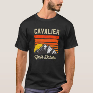 Cavalier North Dakota Retro City State Vintage Usa T-Shirt