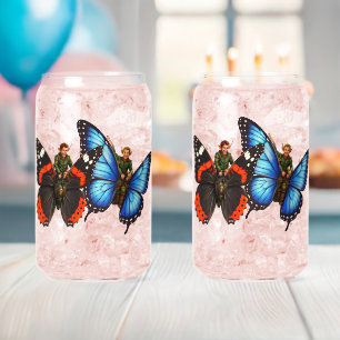 Cavalier papillon enchanté fée verre