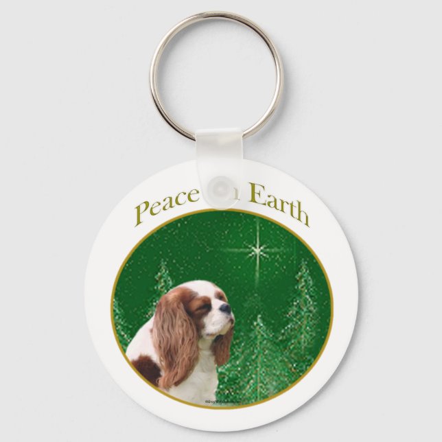 Cavalier Peace on Earth Keychain (Front)