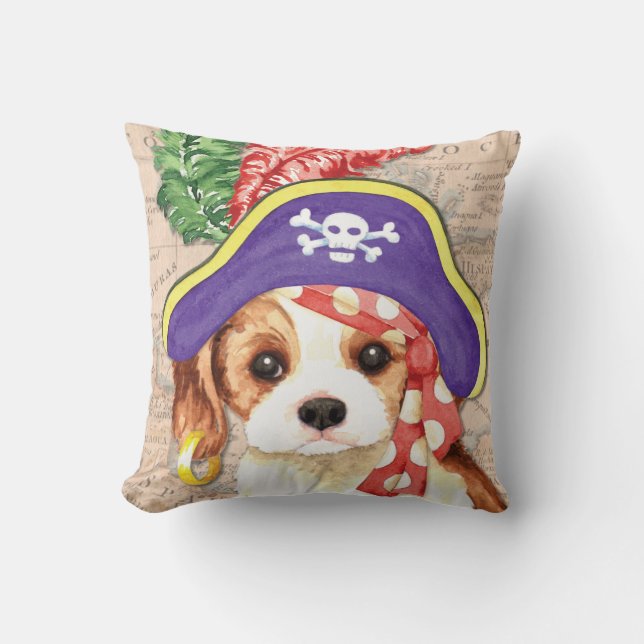 Cavalier Pirate Throw Pillow (Front)