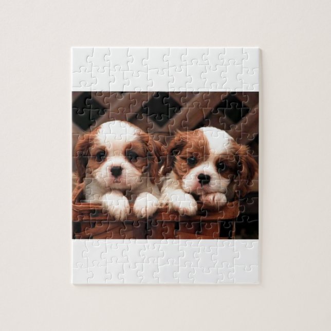 Cavalier Puppies Jigsaw Puzzle (Vertical)
