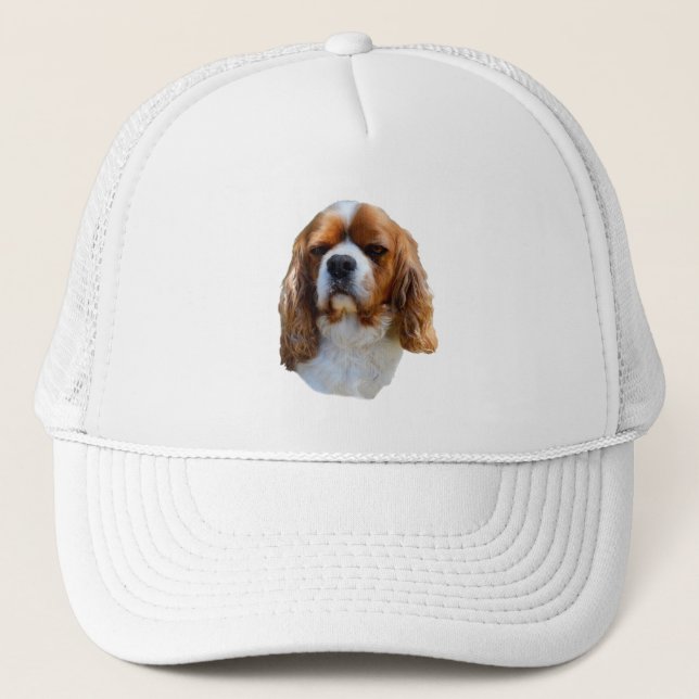 Cavalier Spaniel Dog Face, Trucker Hat (Front)