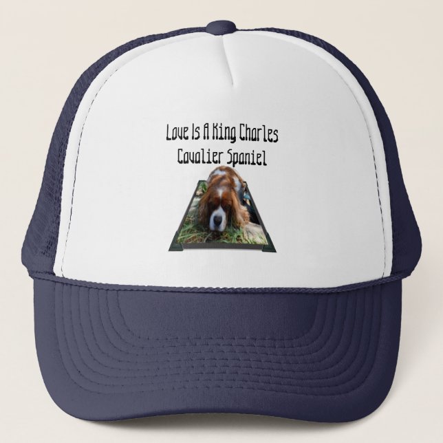 Cavalier Spaniel Popout Art, Truckers Hat (Front)