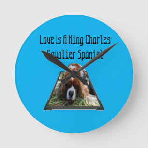 Cavalier Spaniel Popout Art, Wall Clock