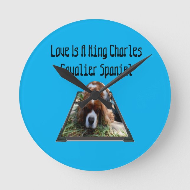 Cavalier Spaniel Popout Art, Wall Clock (Front)
