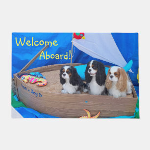 Cavalier Spaniel Welcome Aboard Door Mat