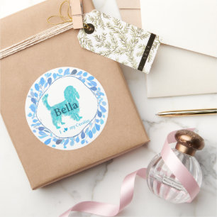 Cavalier Sticker – Personalized Pastel Blue Gift