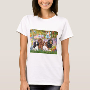 Cavaliers (4) - in Monet's Garden T-Shirt