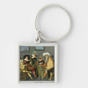 Cavaliers in a tavern keychain