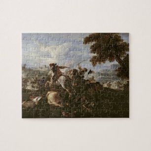 Cavaliers in Battle (oil on canvas) Jigsaw Puzzle