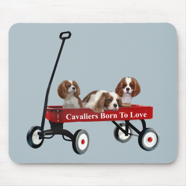 Cavaliers In Wagon Mousepad (Front)