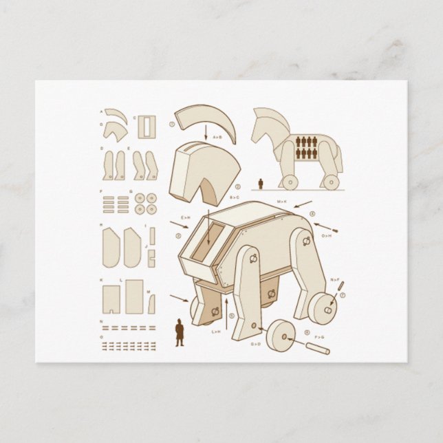 Cavalo de Troia Postcard (Front)