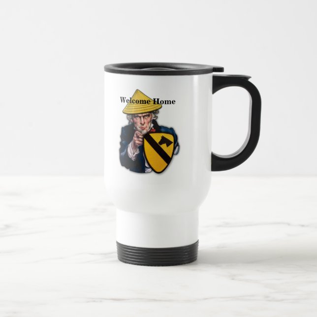 cavalry 1st 7th air cav lrrp lrrps recon travel mug (Right)