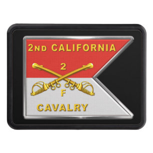 Cavalry Crossed Sabres Guidon F Troop Trailer Hitch Cover