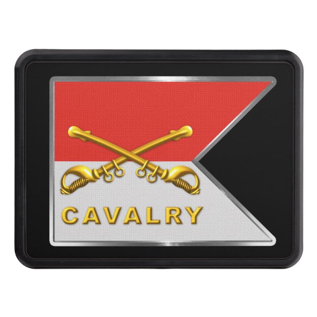 Cavalry Crossed Sabres Guidon Trailer Hitch Cover (Front)