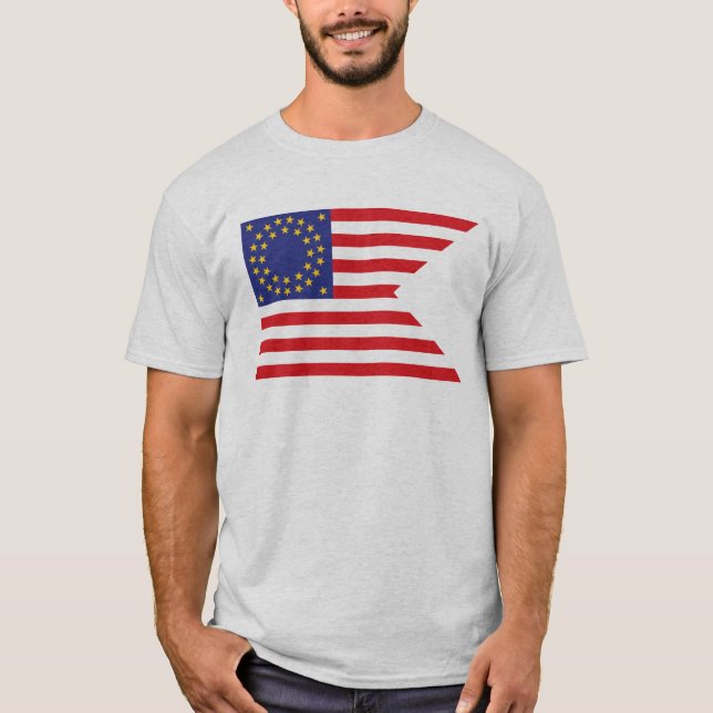 Cavalry Guidon (Flag) - Civil War T-Shirt (Front)